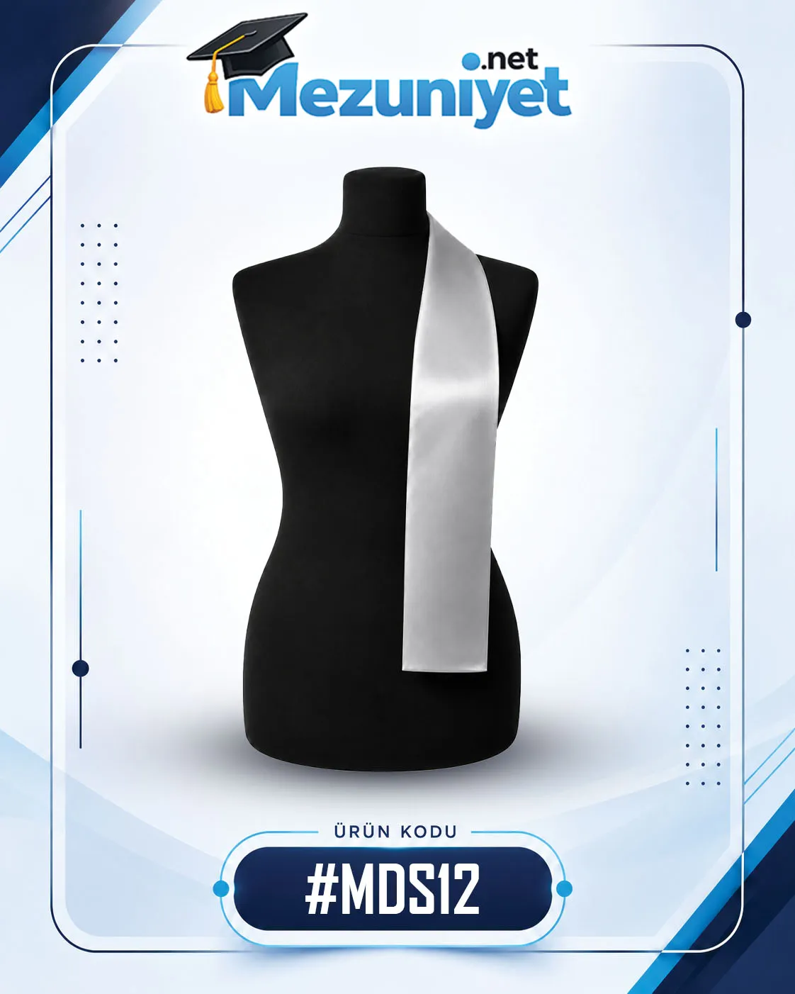 Mezuniyet Şalı GRİ #MDS12 - Görsel 1