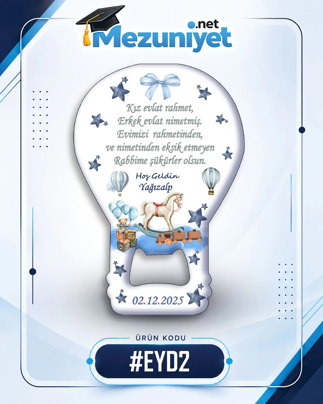 Erkek Yeni Doğan Magnetleri - EYD2 - Görsel 1
