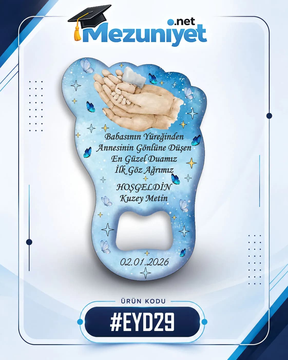 Erkek Yeni Doğan Magnetleri - EYD29 - Görsel 1