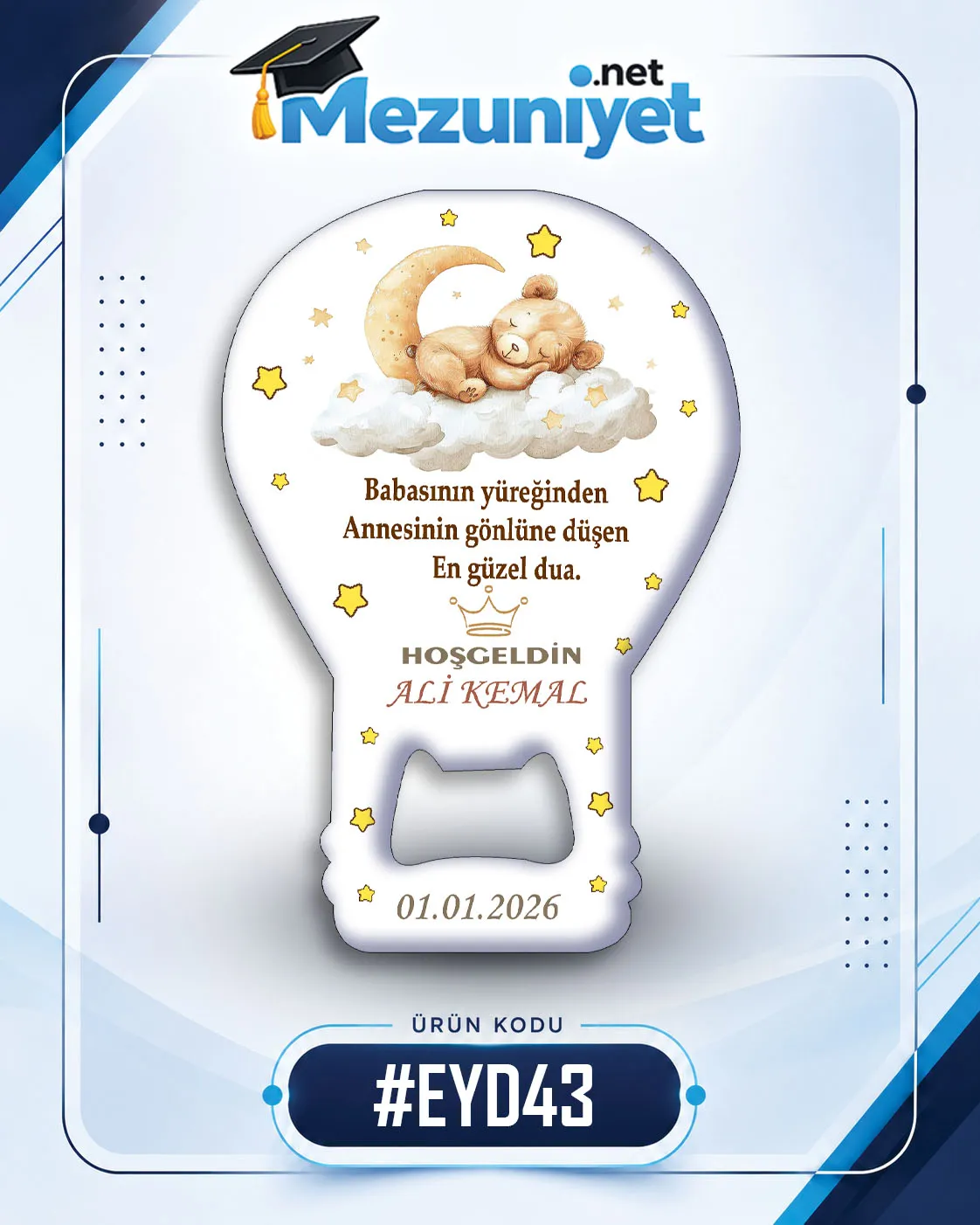 Erkek Yeni Doğan Magnetleri - EYD43 - Görsel 1