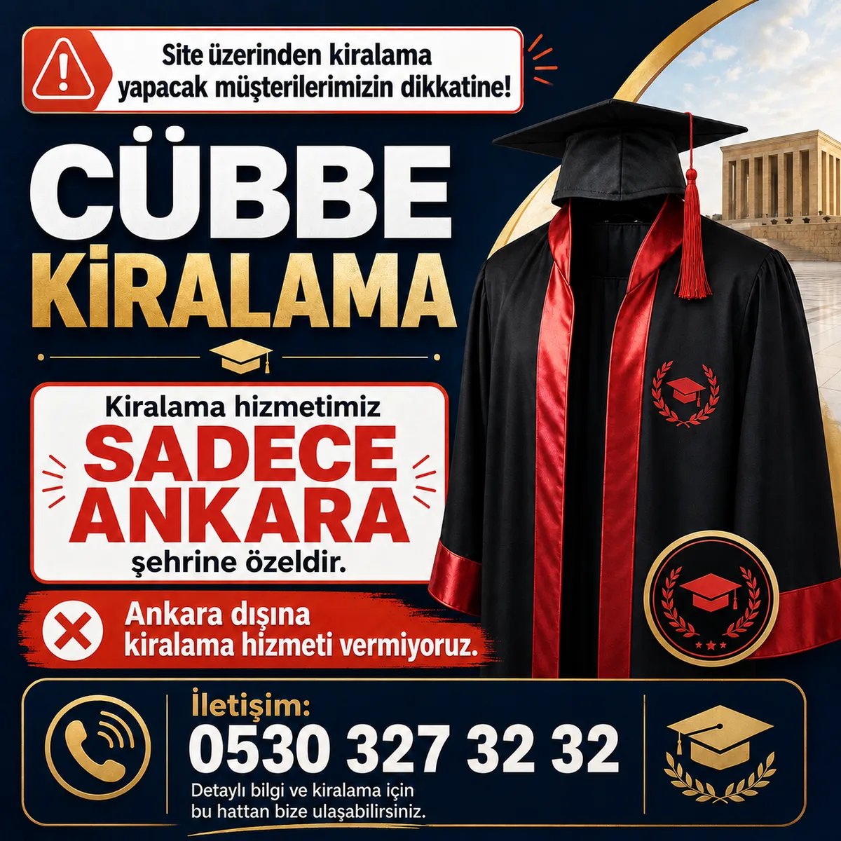 Ortaokul - Lise Cübbesi Kirala - Kırmızı - Görsel 2