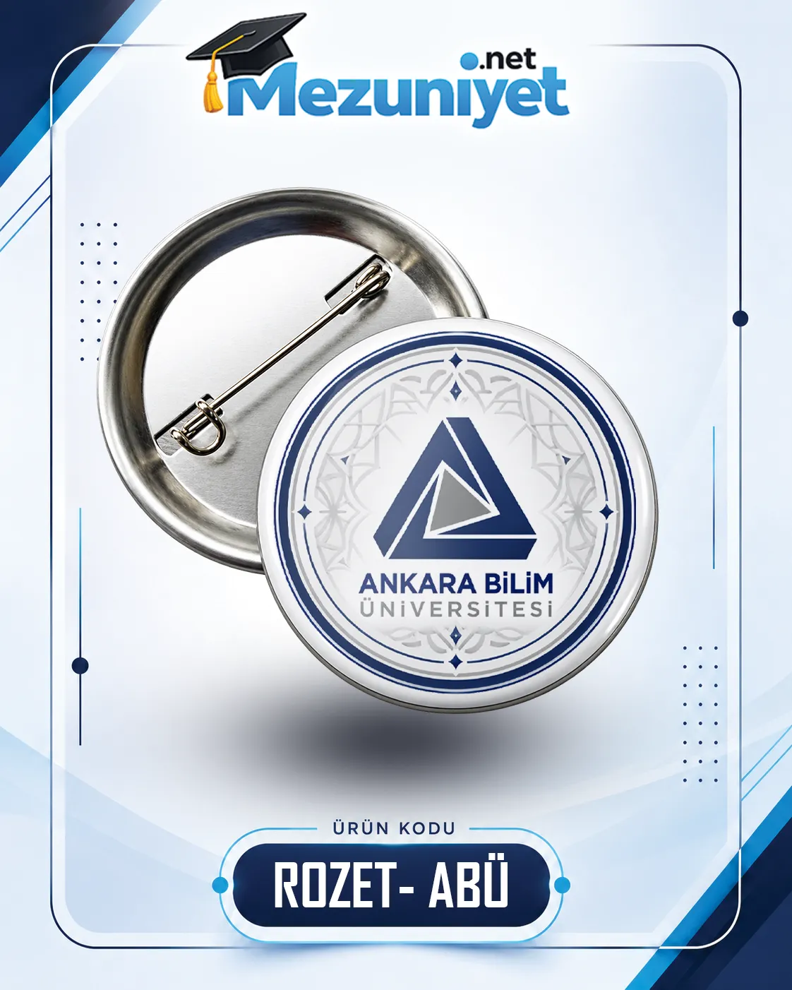 58mm Buton Rozet - ABÜ - Mezuniyet.Net