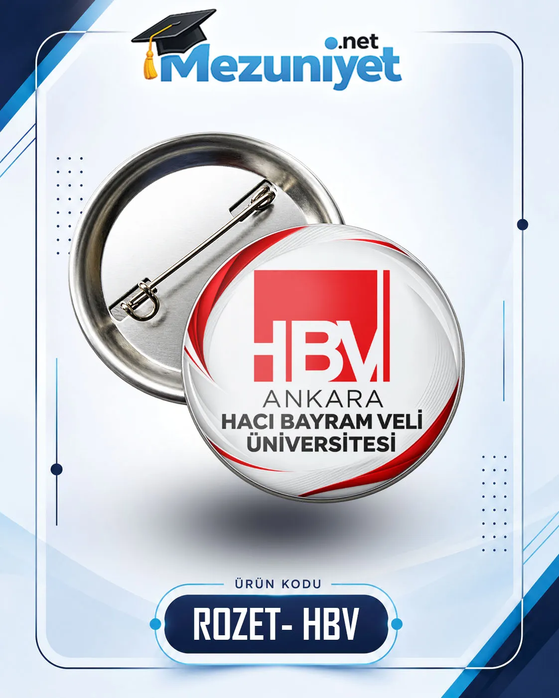 58mm Buton Rozet - HBV - Mezuniyet.Net