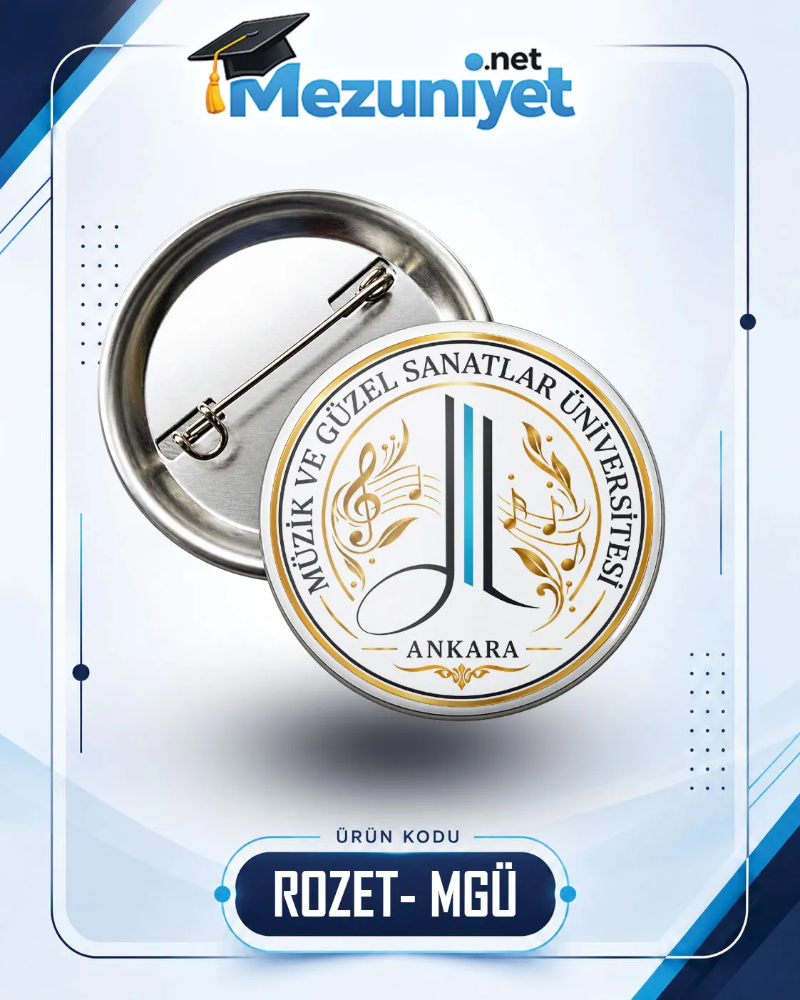 58mm Buton Rozet - MGÜ - Mezuniyet.Net