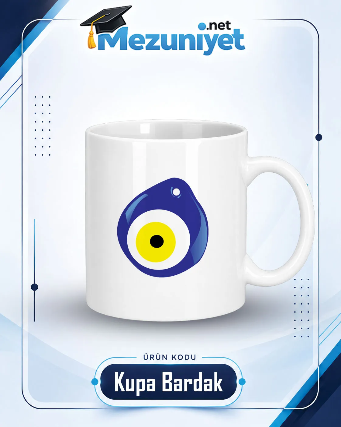 Kupa Bardak - Nazar Baskılı - Mezuniyet.Net