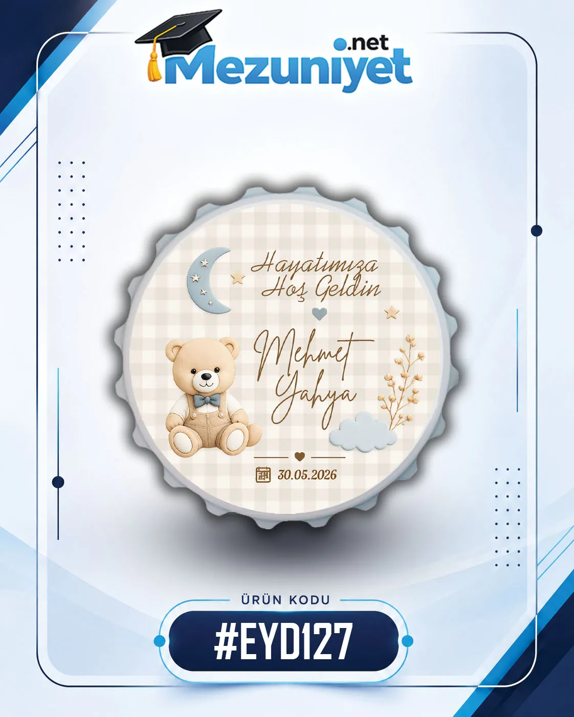 Erkek Yeni Doğan Magnetleri - EYD127 - Görsel 1
