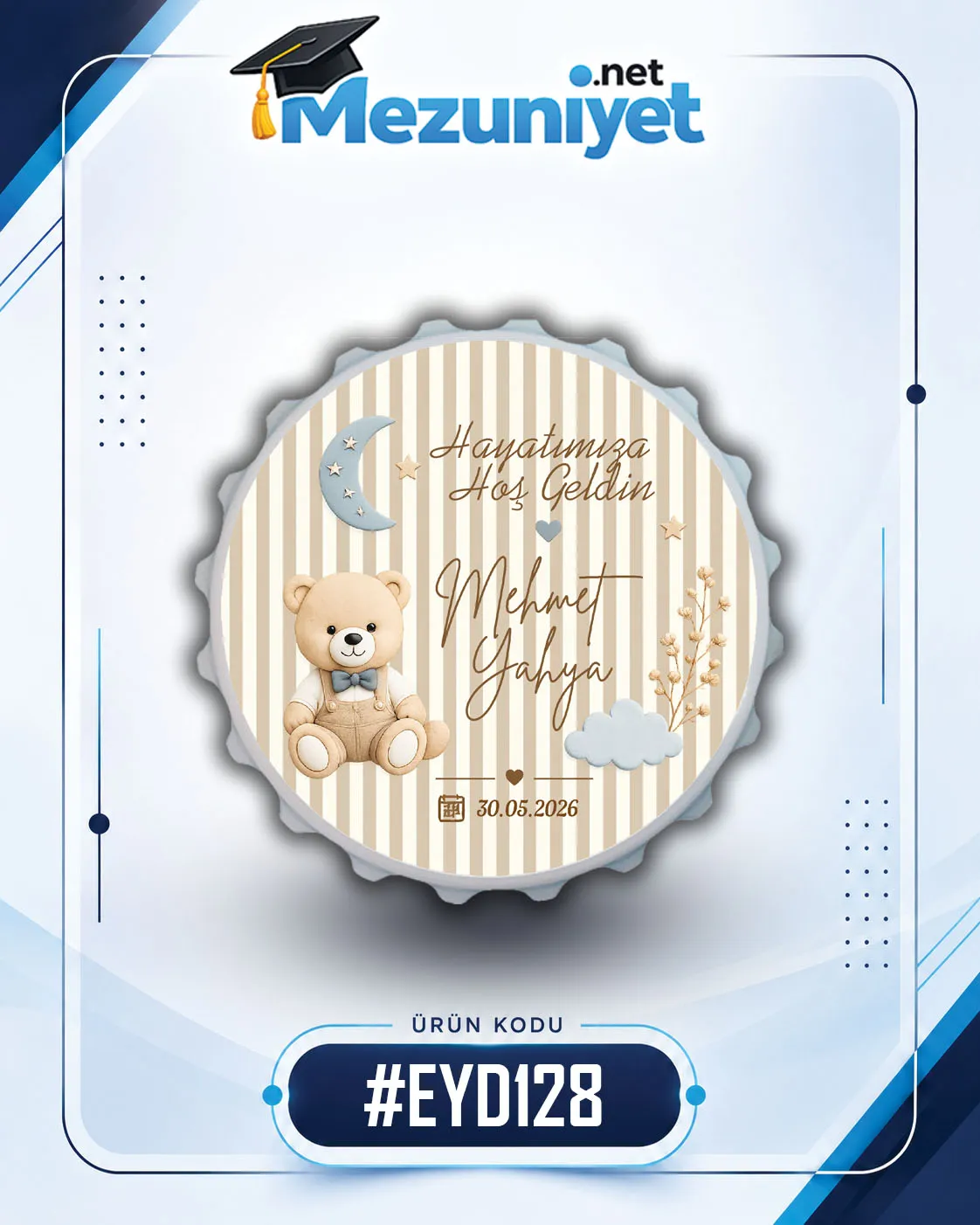 Erkek Yeni Doğan Magnetleri - EYD128 - Görsel 1