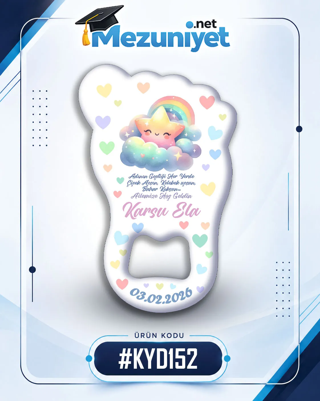 Kız Yeni Doğan Magnetleri - KYD152 - Görsel 1
