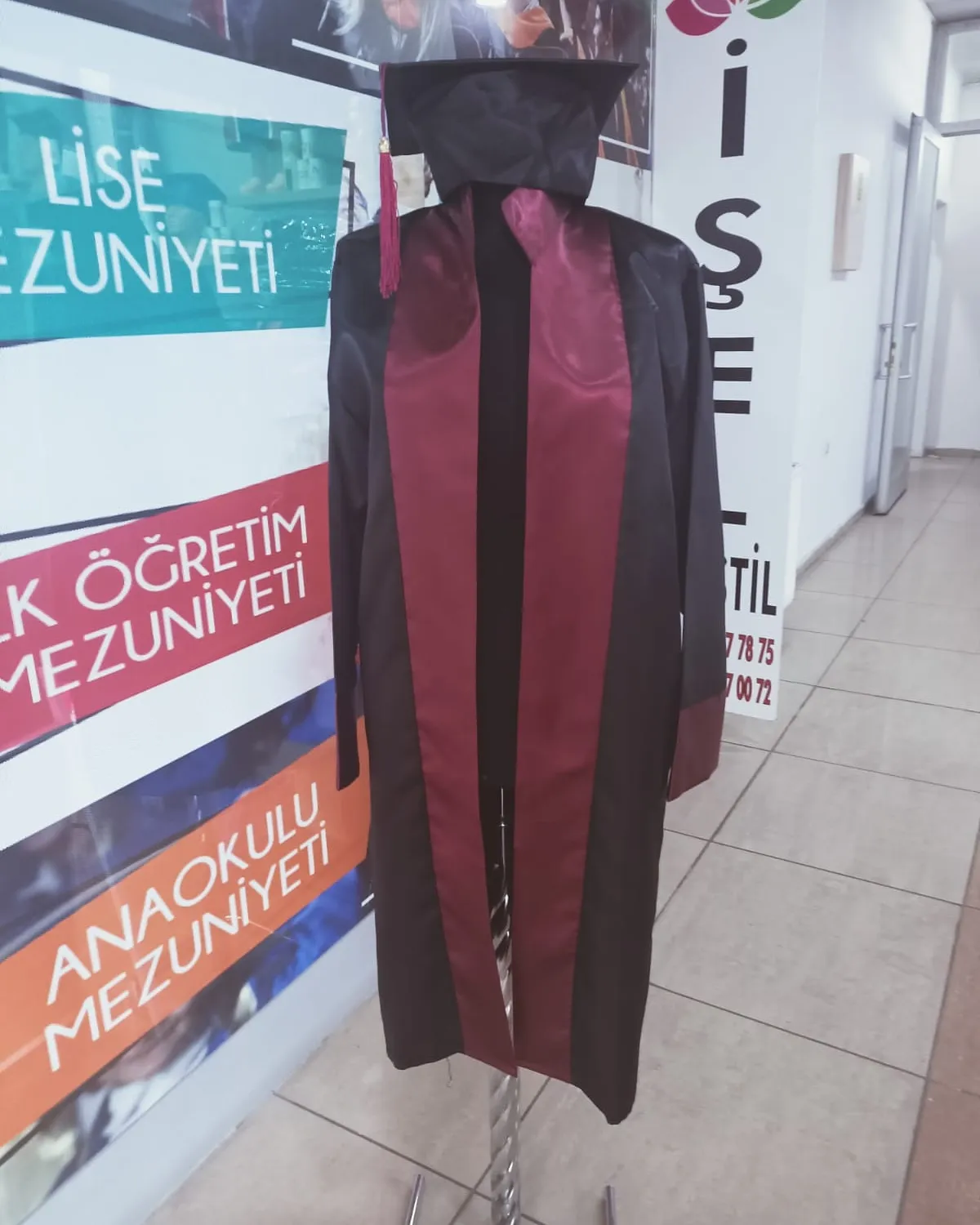 Siyah Bordo - Lise Cübbesi