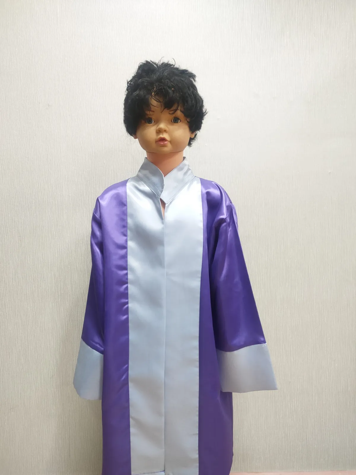 Lila Açık Gri - Anaokulu Cübbesi