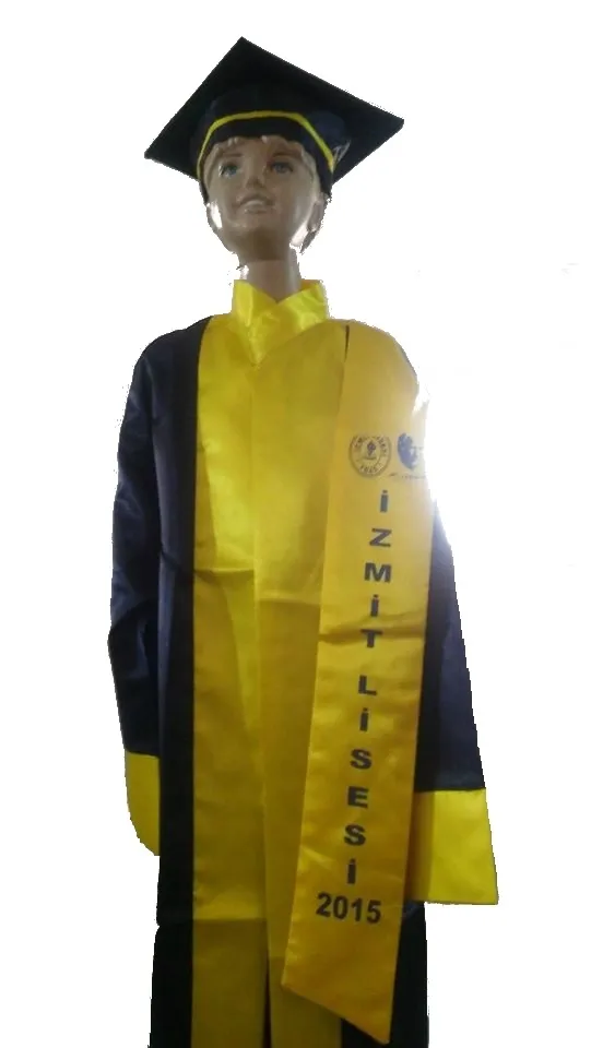 Siyah Sarı - Şallı - Lise Cübbesi