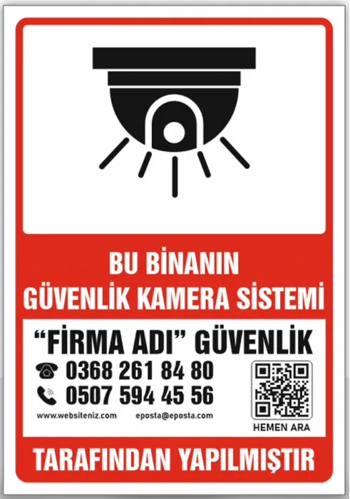 GÜVENLİK Uyarı Levhası
