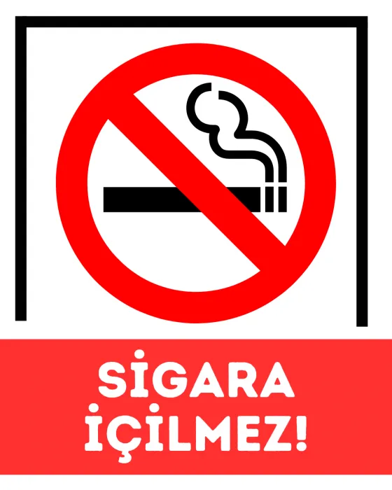 SİGARA İÇİLMEZ Levhası - Mezuniyet.Net