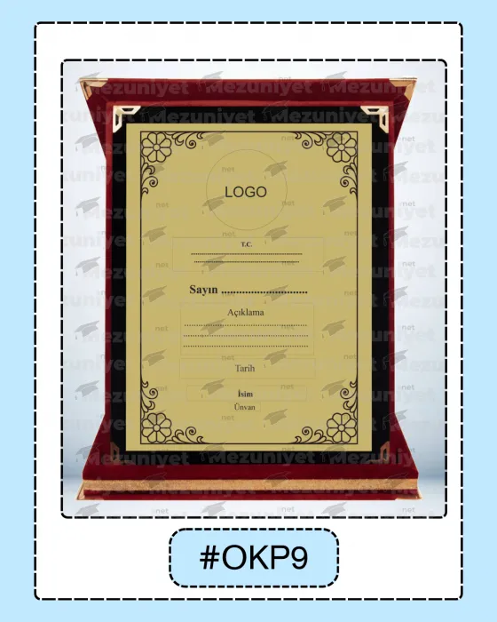 Albüm Plaket - OKP09 - Mezuniyet.Net