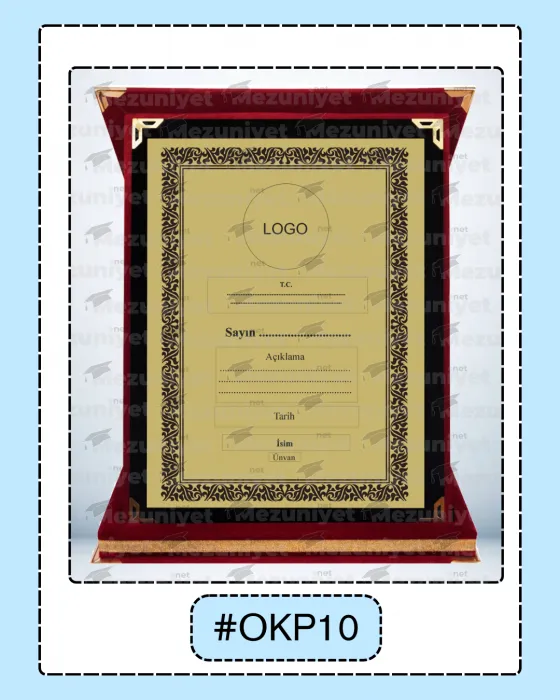 Albüm Plaket - OKP10 - Mezuniyet.Net