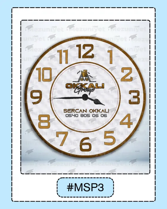 Promosyon Duvar Saatleri MDF - MSP03 - Mezuniyet.Net