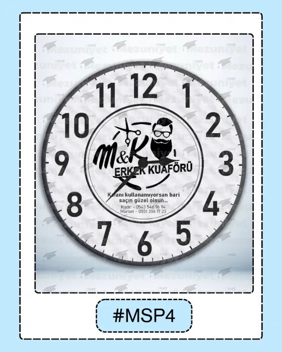 Promosyon Duvar Saatleri MDF - MSP04 - Mezuniyet.Net