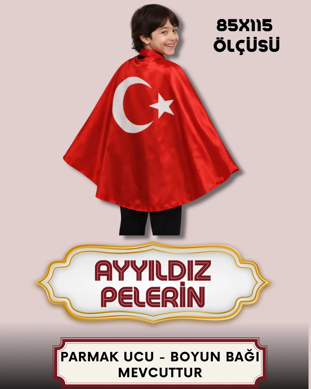 Ayyıldız Pelerin - 85x115cm