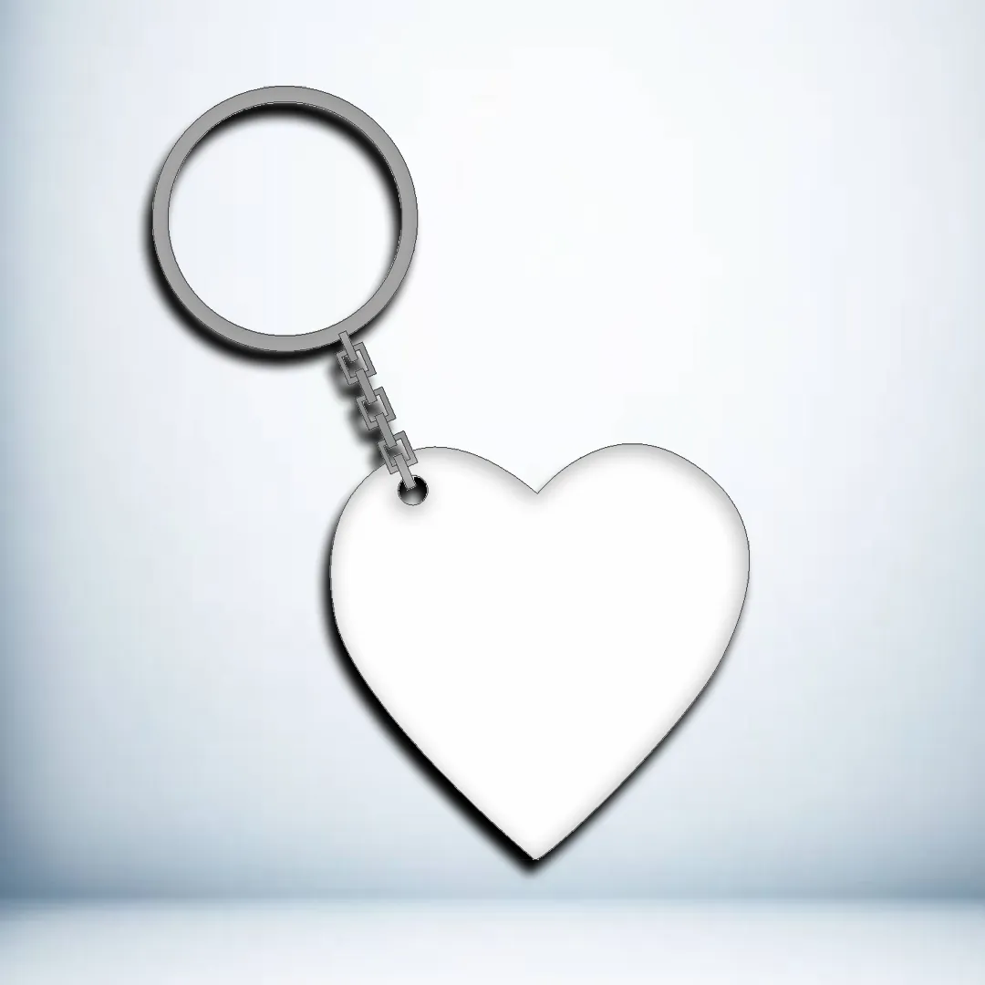 Kalp Model Anahtarlık - MDF