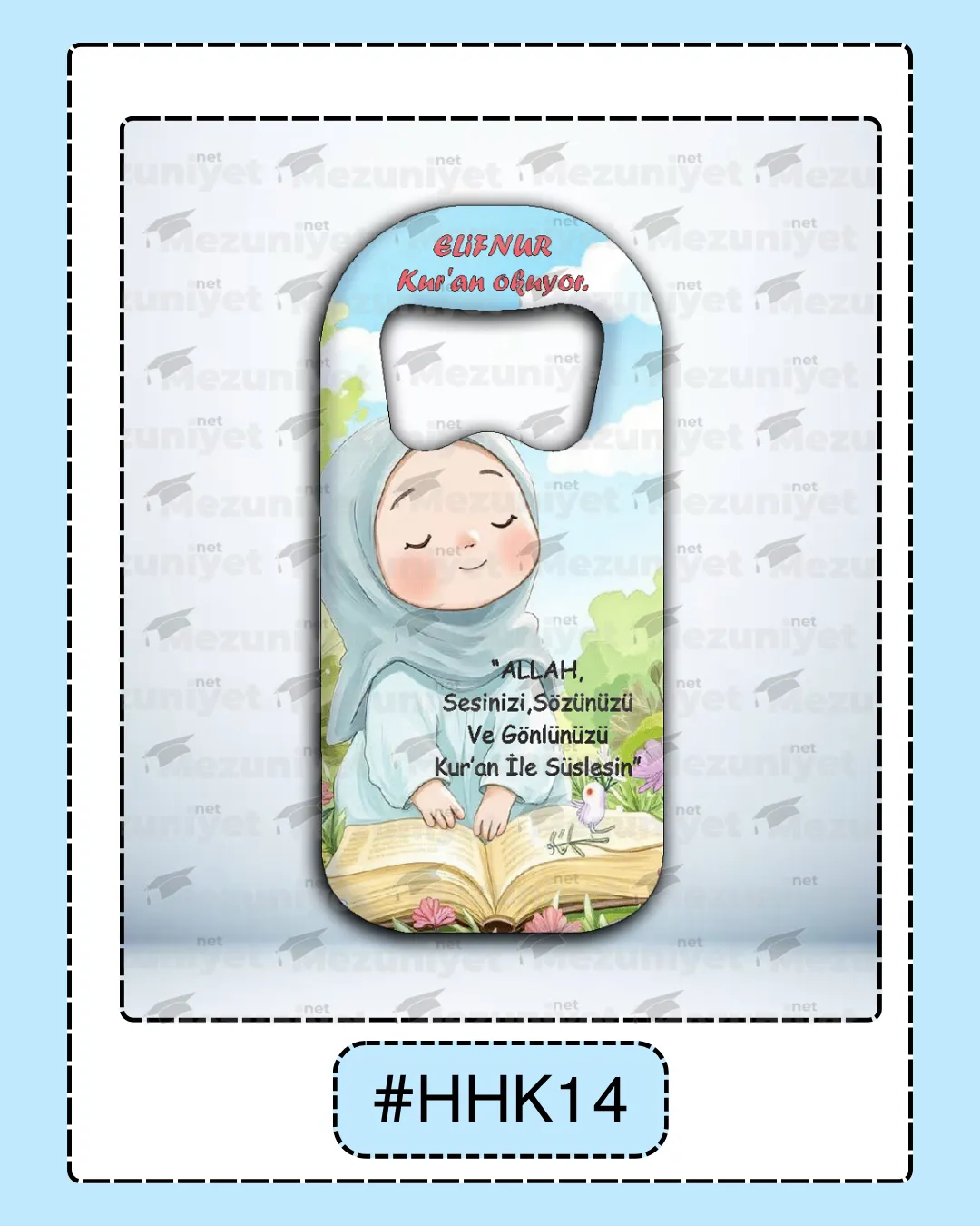 Kuran Okuma Hatırası Magnet - HHK14 - Mezuniyet.Net