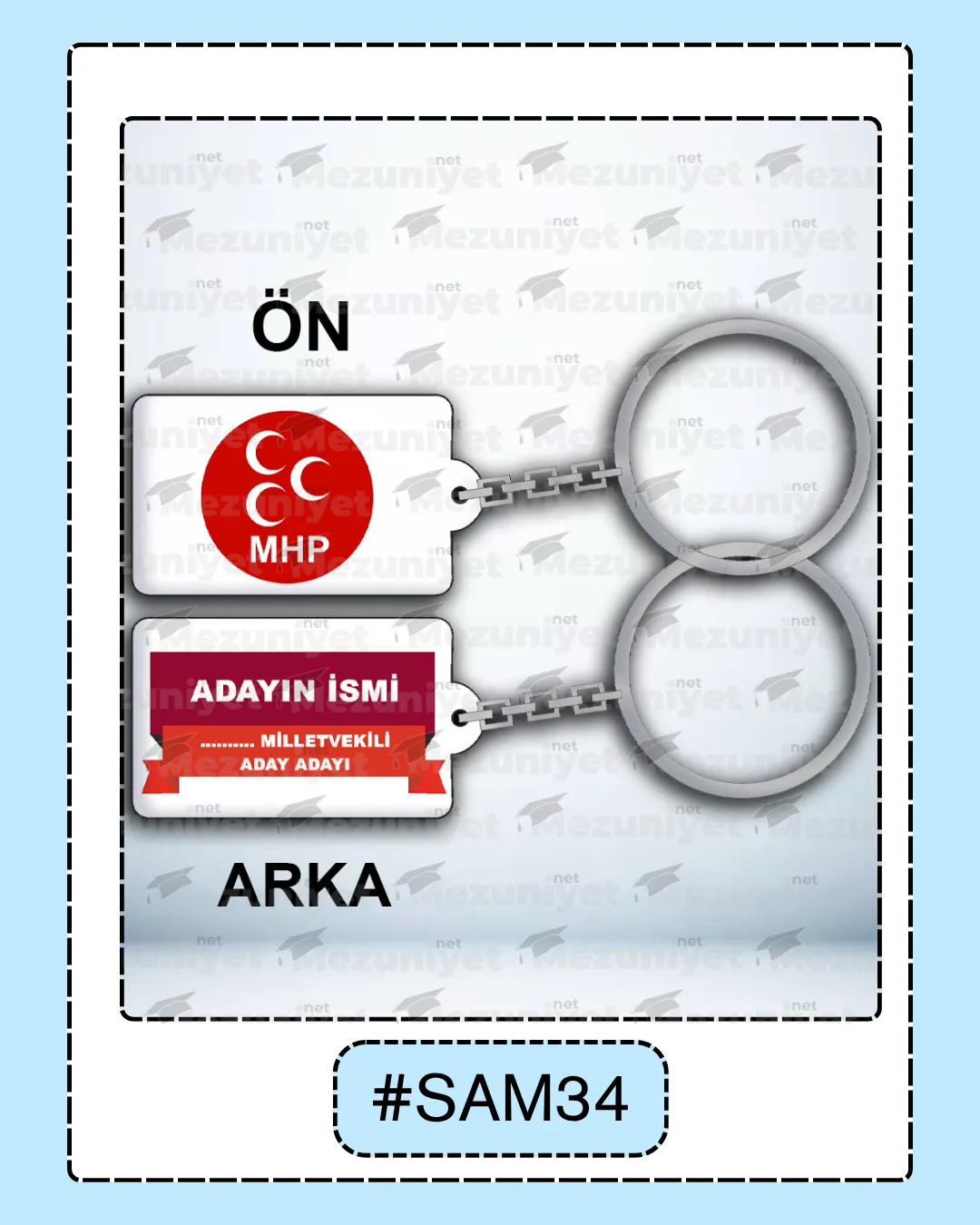 Seçim Promosyon Anahtarlıkları - SAM7 - Mezuniyet.Net