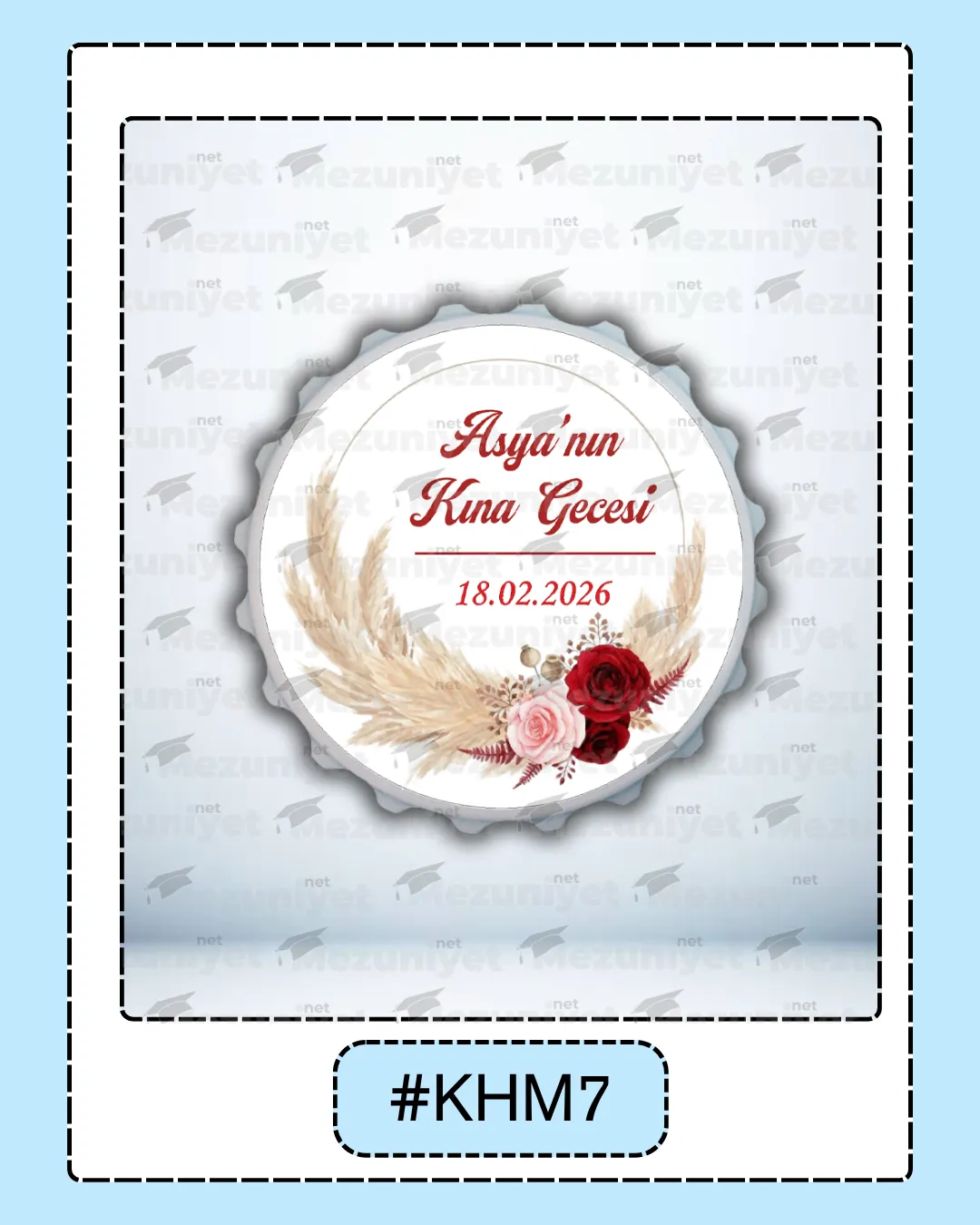Kına Hatırası Magnetleri - KHM7 - Mezuniyet.Net