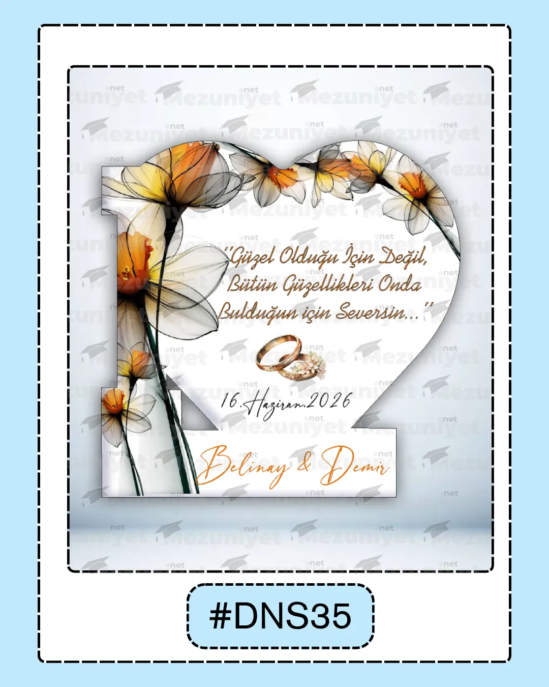 Düğün - Söz - Nikah Magnetleri - DNS35 - Mezuniyet.Net