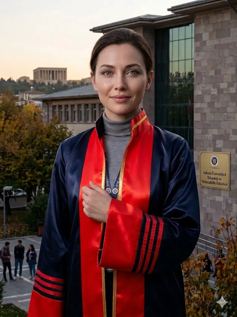 Lacivert Kırmızı - Lise Cübbesi - 3 Şeritli Özel Model - Mezuniyet.Net