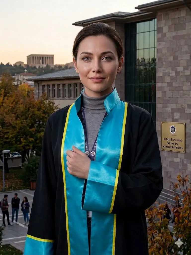 Alpaka Saten - Sarı Sim Şeritli - Mezuniyet Cübbesi - Mezuniyet.Net