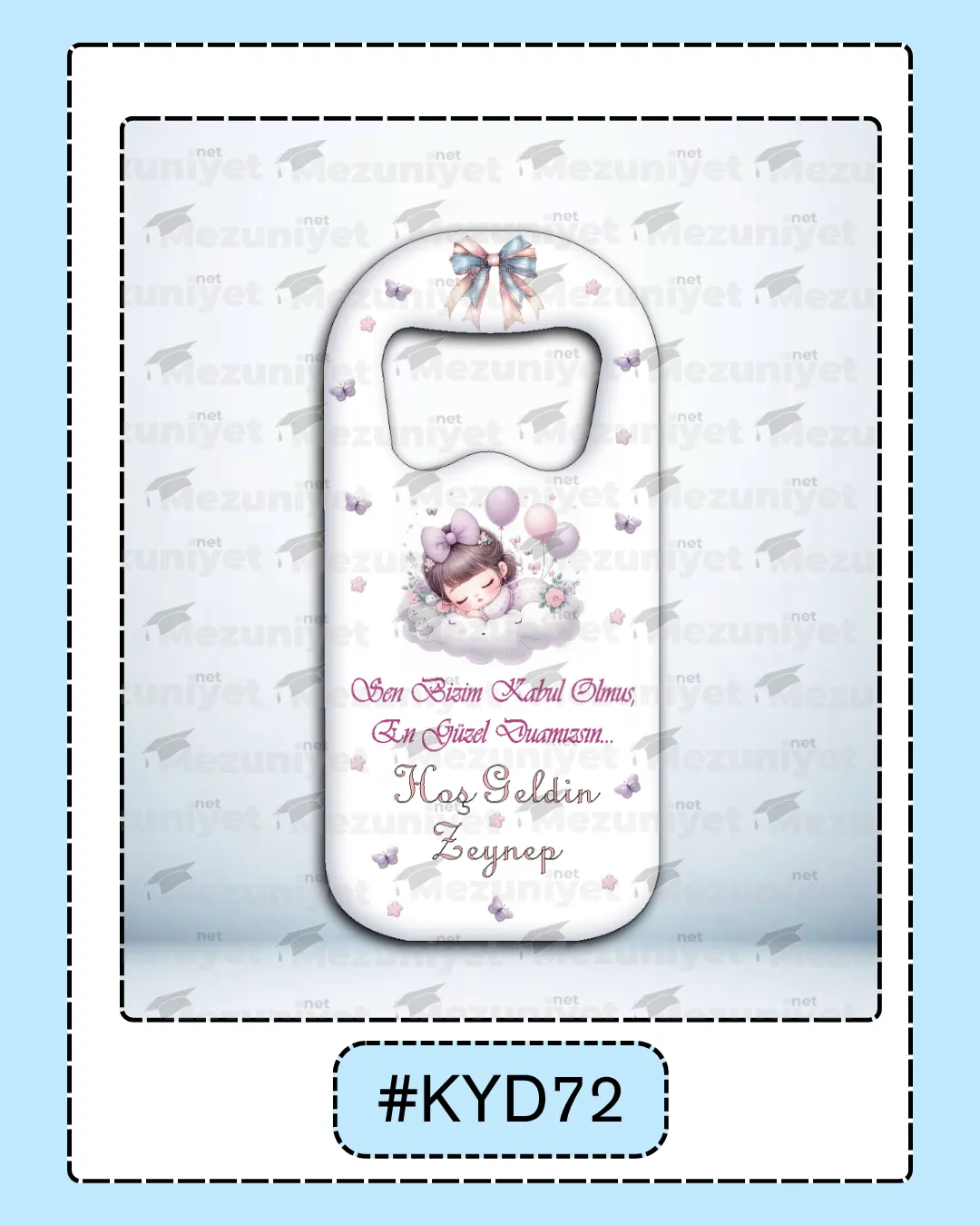 Kız Yeni Doğan Magnet Modeli - KYD72 - Mezuniyet.Net