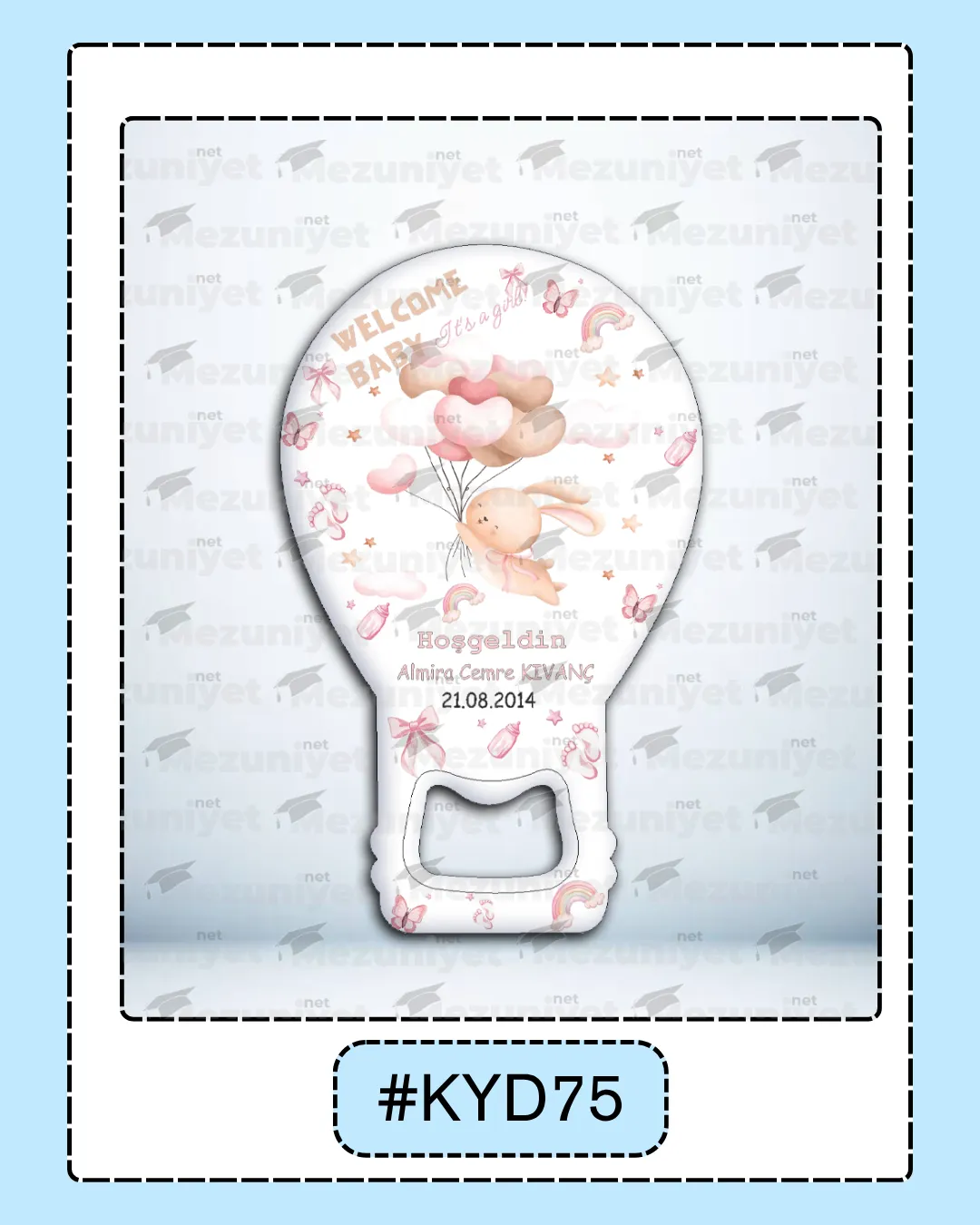 Kız Yeni Doğan Magnet Modeli - KYD75 - Mezuniyet.Net