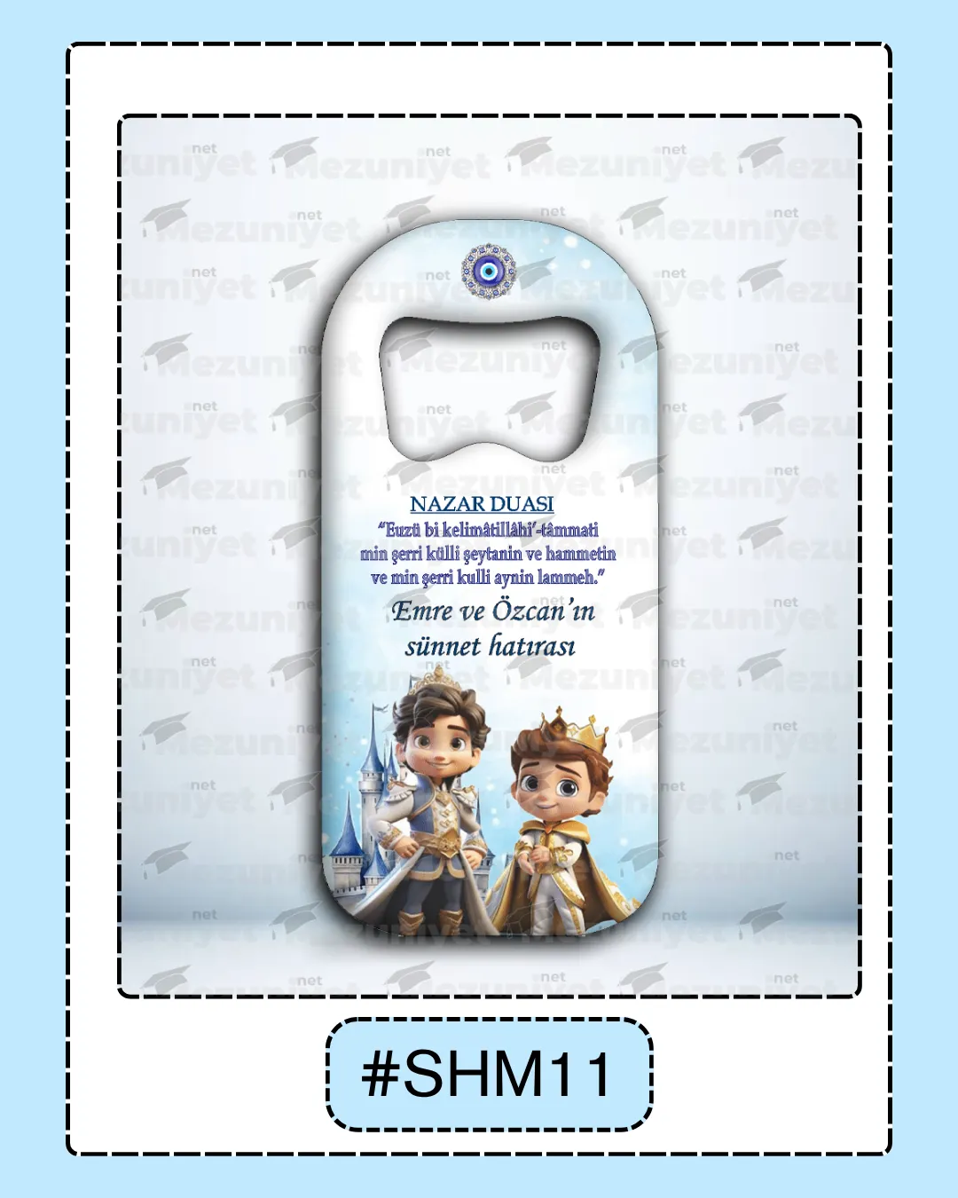 Dikdörtgen Açacak Magnet - Sünnet Tasarımı - SHM11 - Mezuniyet.Net