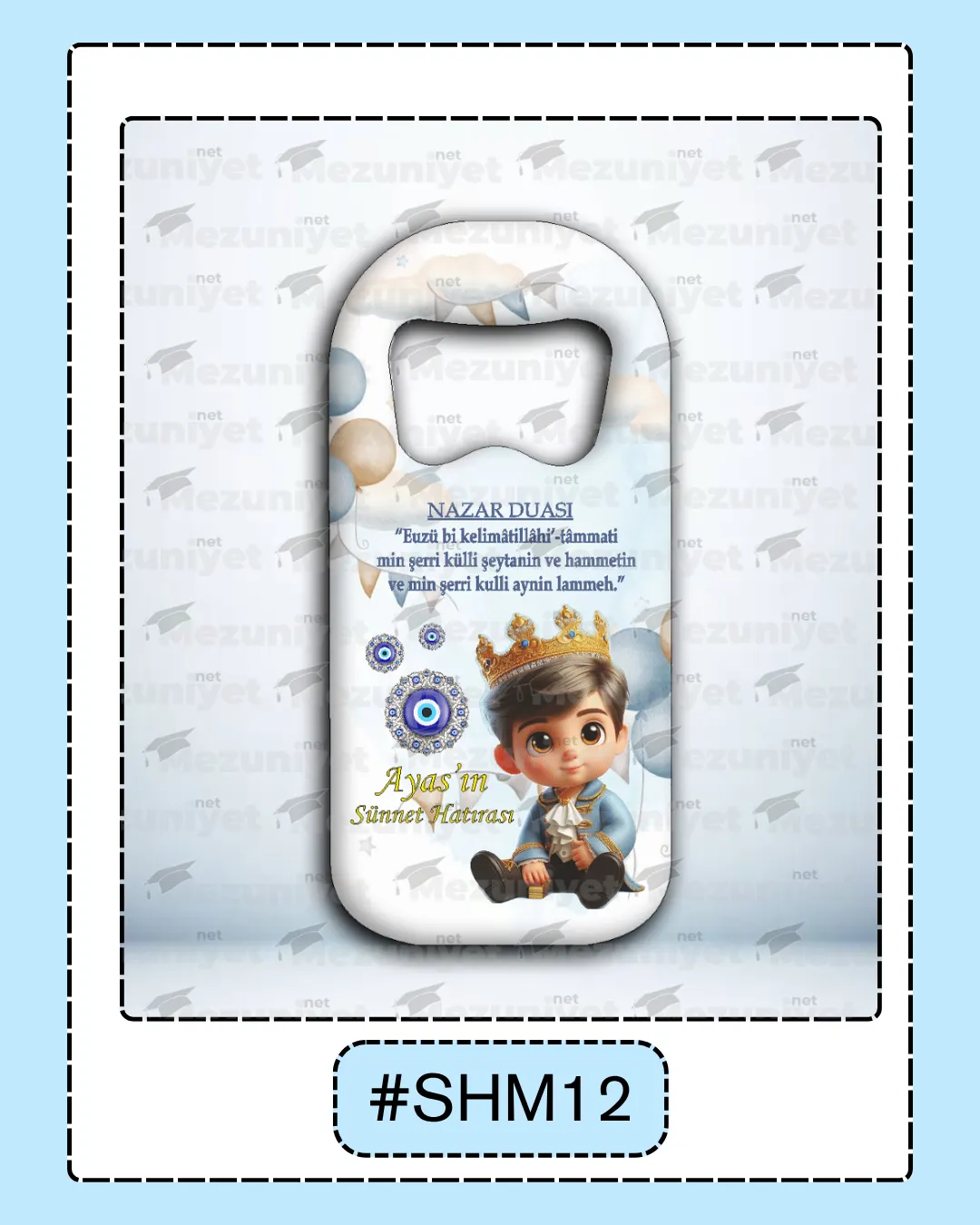 Dikdörtgen Açacak Magnet - Sünnet Tasarımı - SHM12 - Mezuniyet.Net