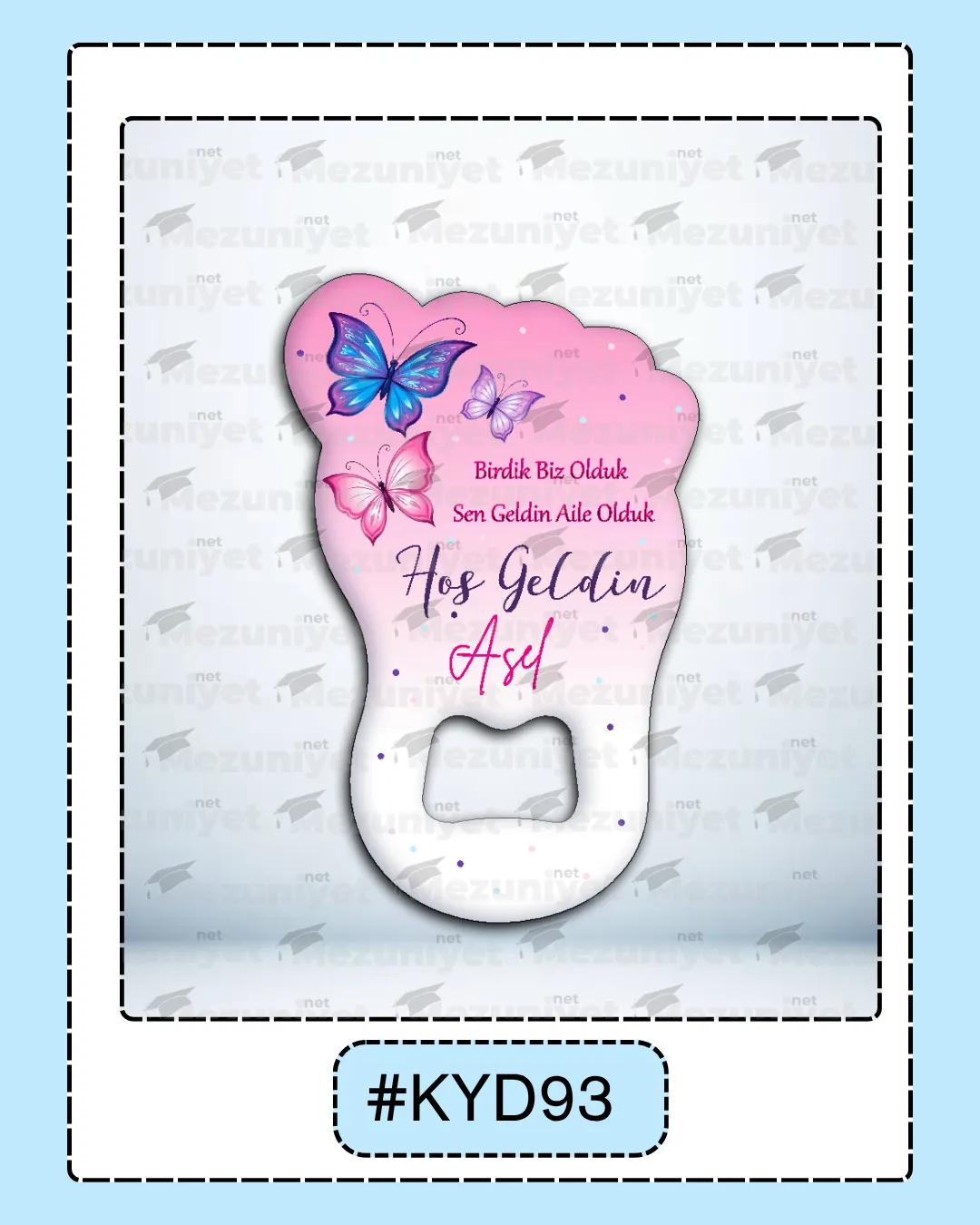 Kız Yeni Doğan Magnet Modeli - KYD93 - Mezuniyet.Net