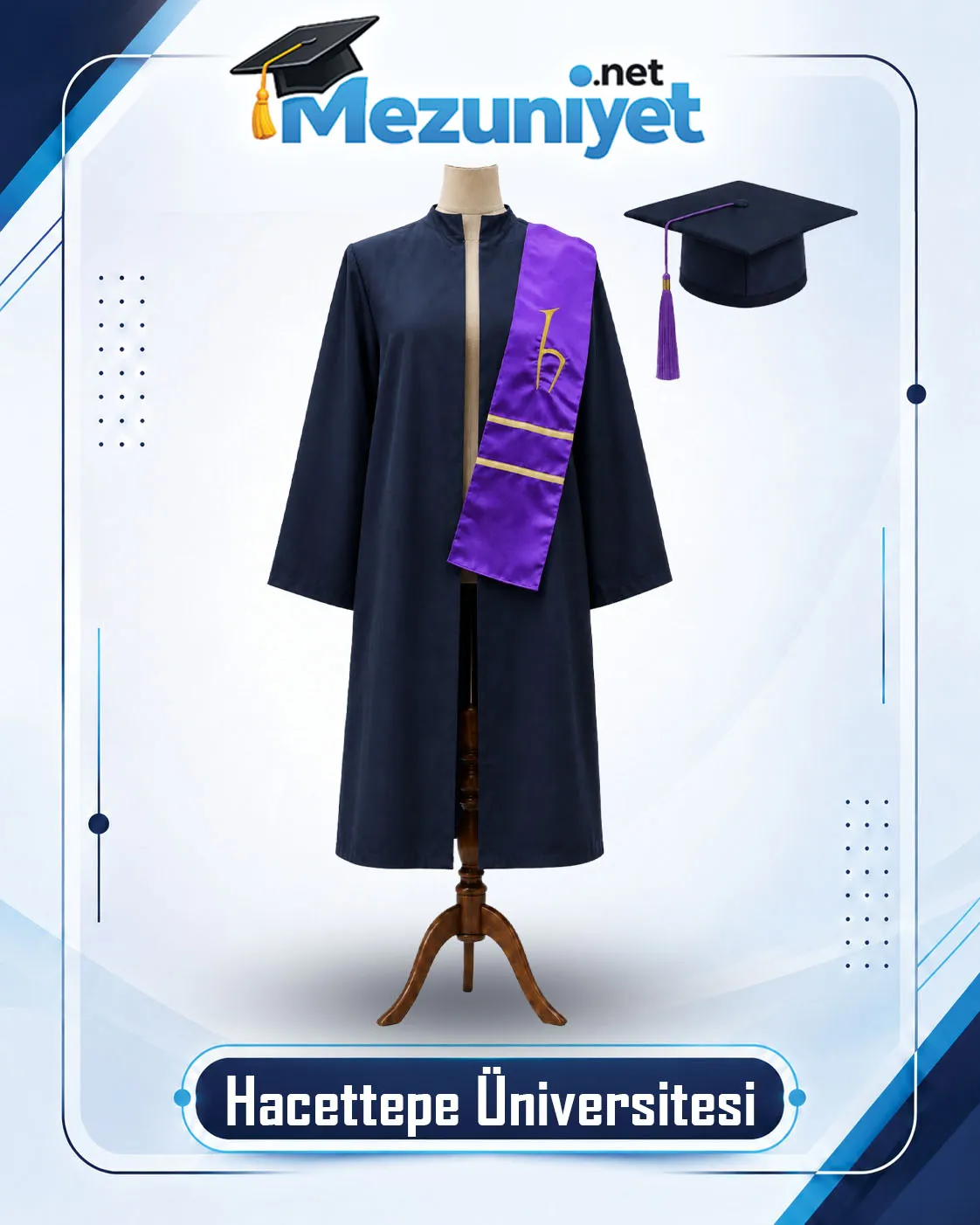 Hacettepe Üniversitesi Mezuniyet Cübbesi - Mezuniyet.Net