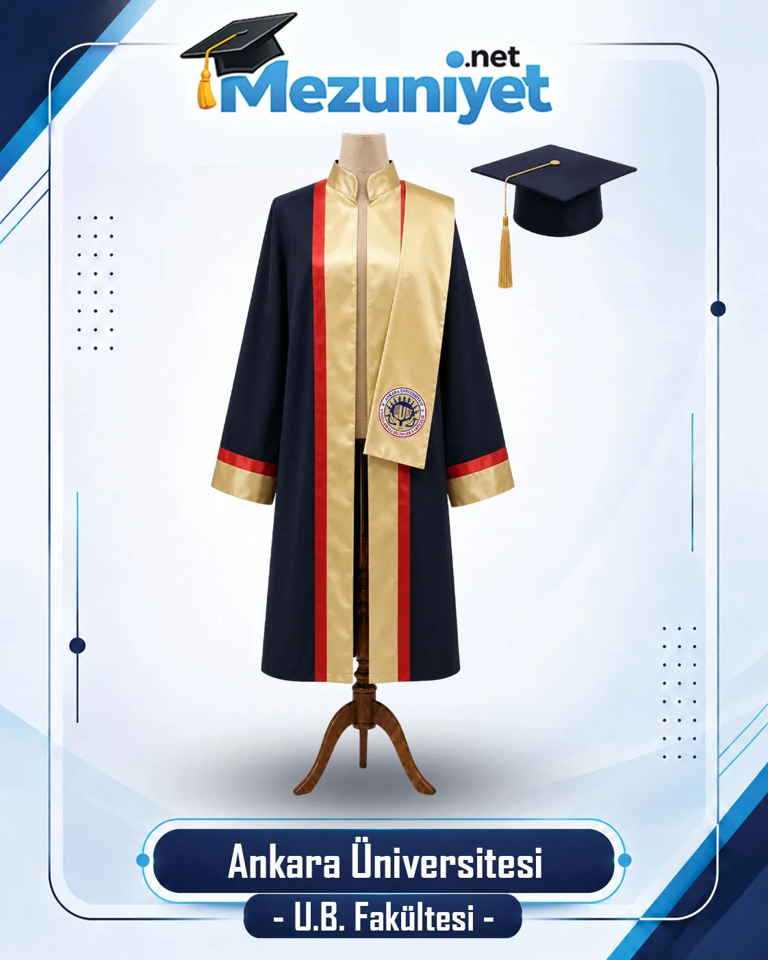 Ankara Üniversitesi Uygulamalı Bilimler Cübbesi - Mezuniyet.Net