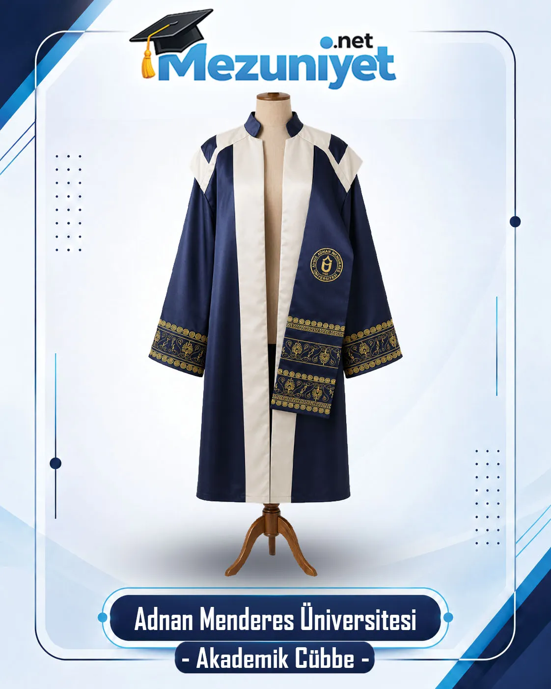 Aydın Adnan Menderes Üniversitesi Akademik Cübbesi - Mezuniyet.Net