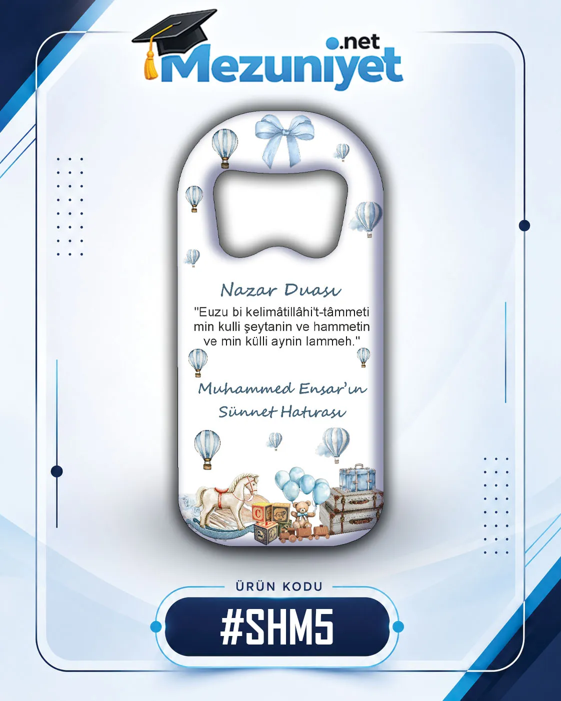 Dikdörtgen Açacak Magnet - Sünnet Tasarımı - SHM5 - Mezuniyet.Net