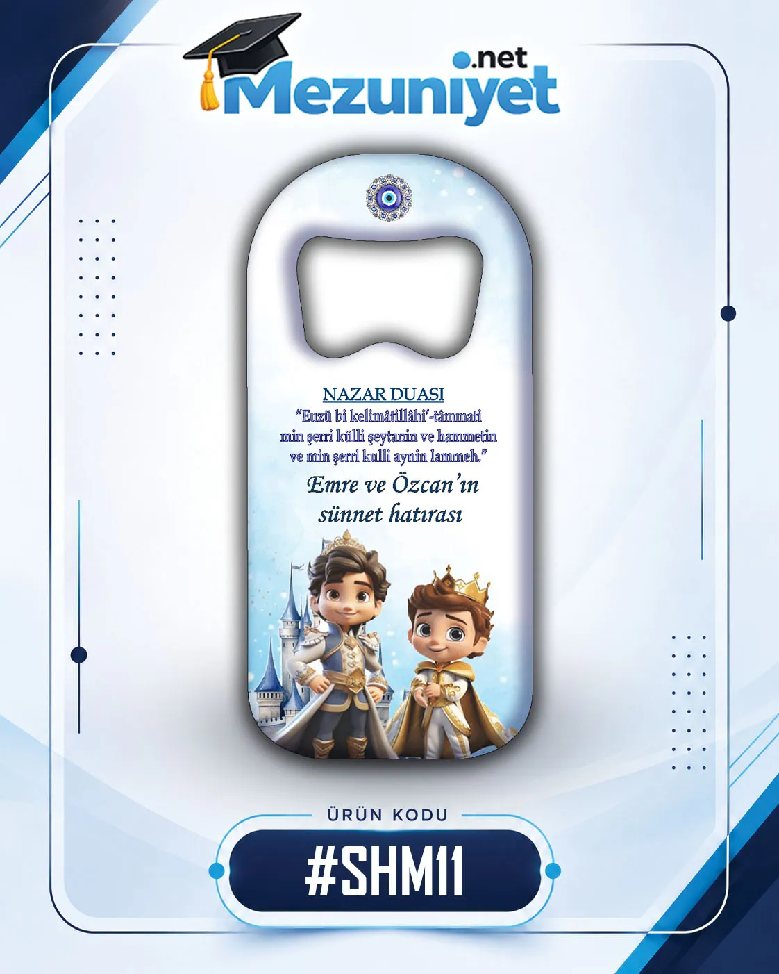 Dikdörtgen Açacak Magnet - Sünnet Tasarımı - SHM11 - Mezuniyet.Net
