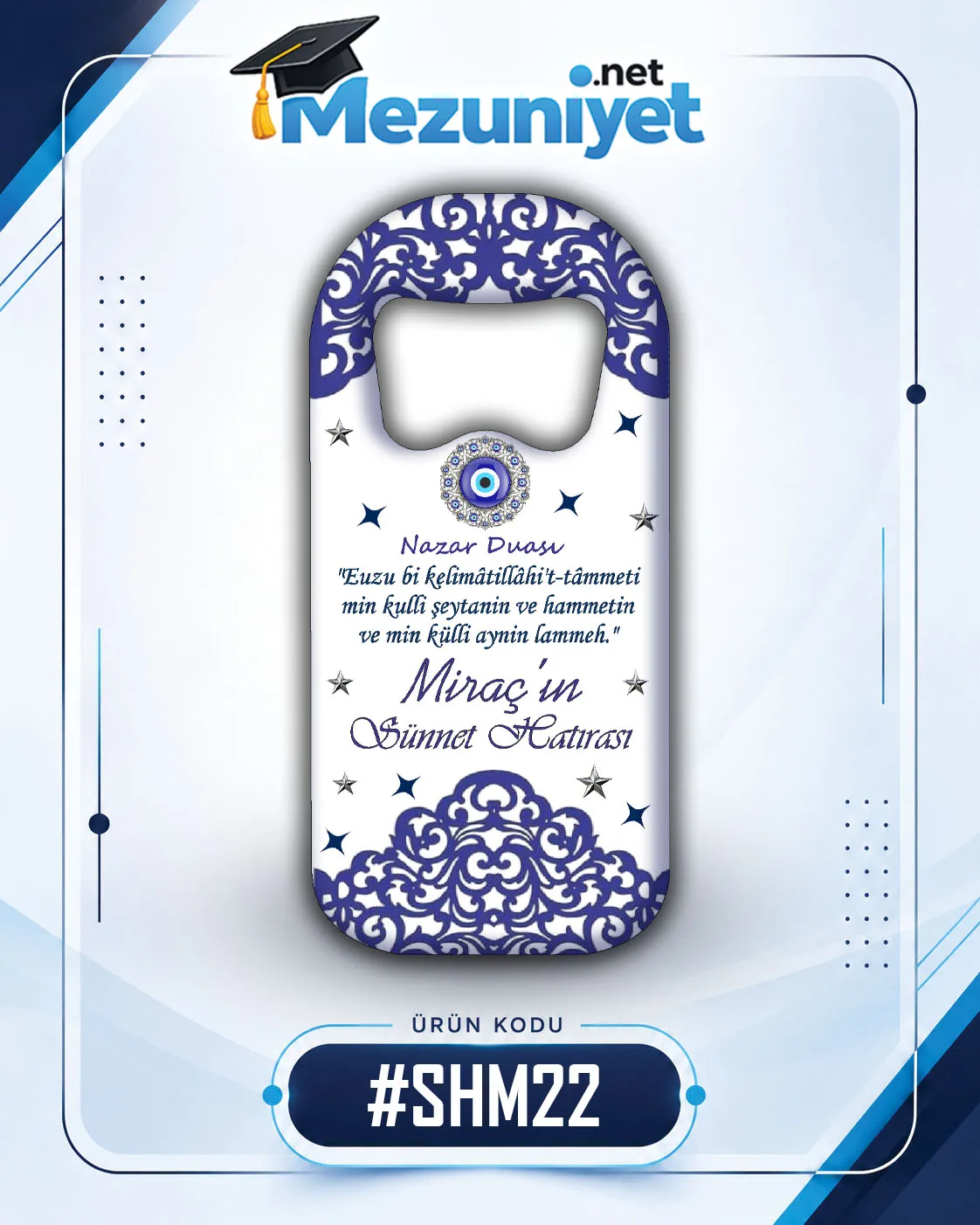Dikdörtgen Açacak Magnet - Sünnet Tasarımı - SHM22 - Mezuniyet.Net