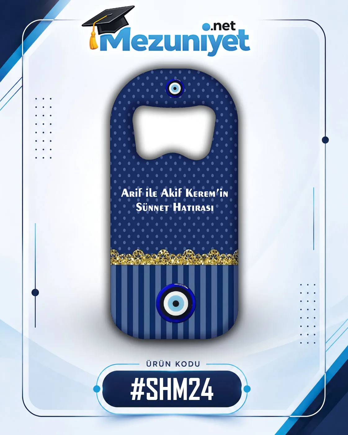 Dikdörtgen Açacak Magnet - Sünnet Tasarımı - SHM24 - Mezuniyet.Net
