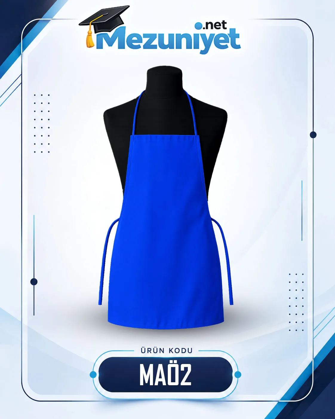 Anaokulu Aşçı / Mutfak Önlüğü - Mavi - Mezuniyet.Net