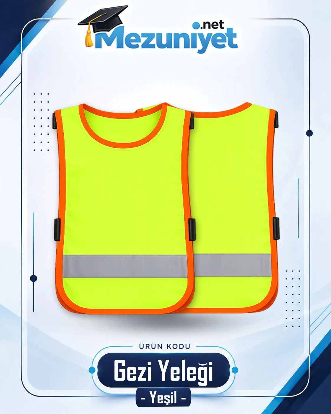 Gezi Yeleği - Yeşil - Mezuniyet.Net