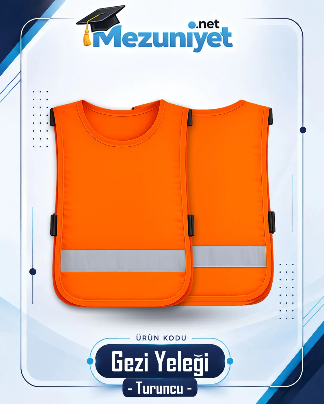 Gezi Yeleği - Turuncu - Mezuniyet.Net