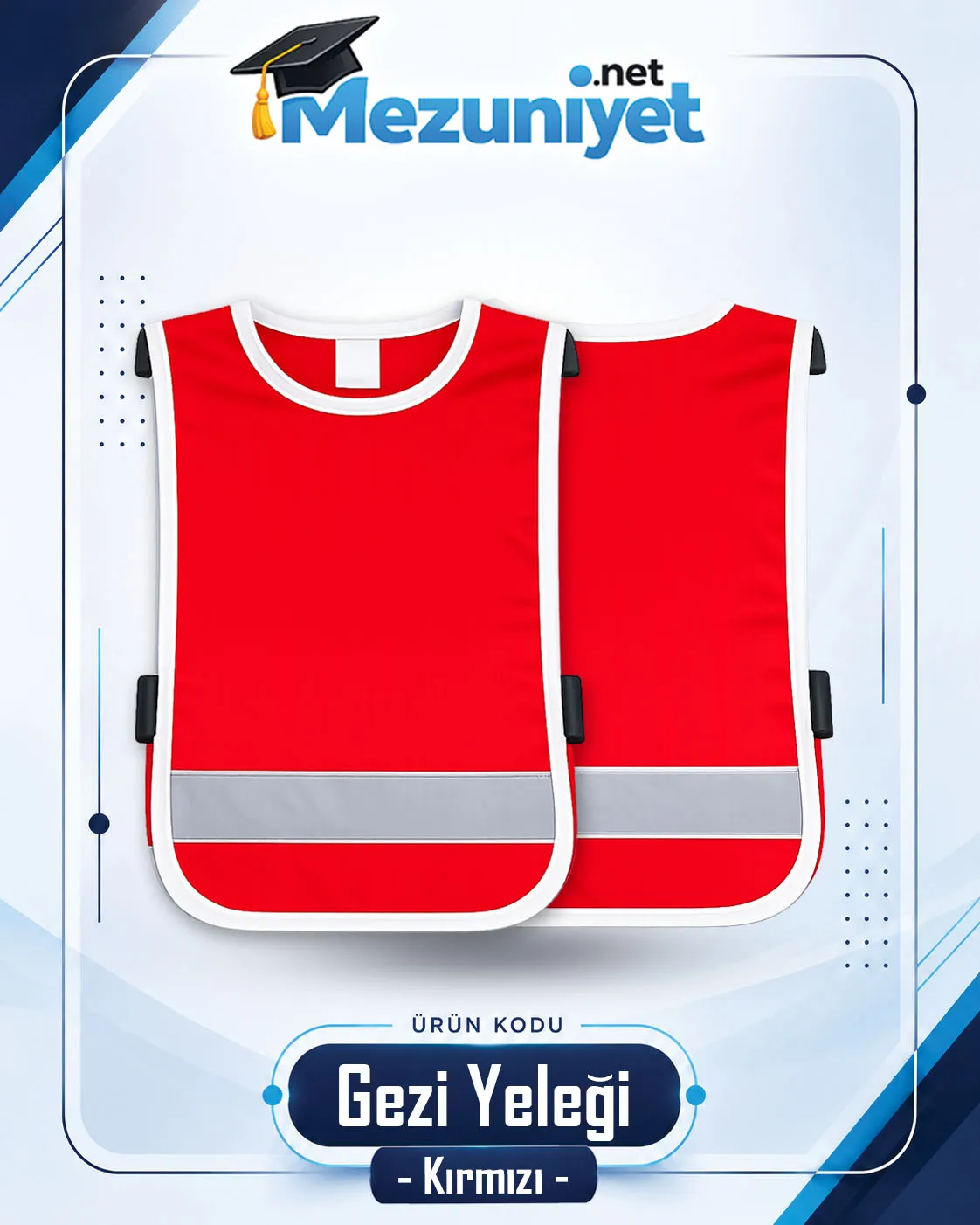 Gezi Yeleği - Kırmızı - Mezuniyet.Net