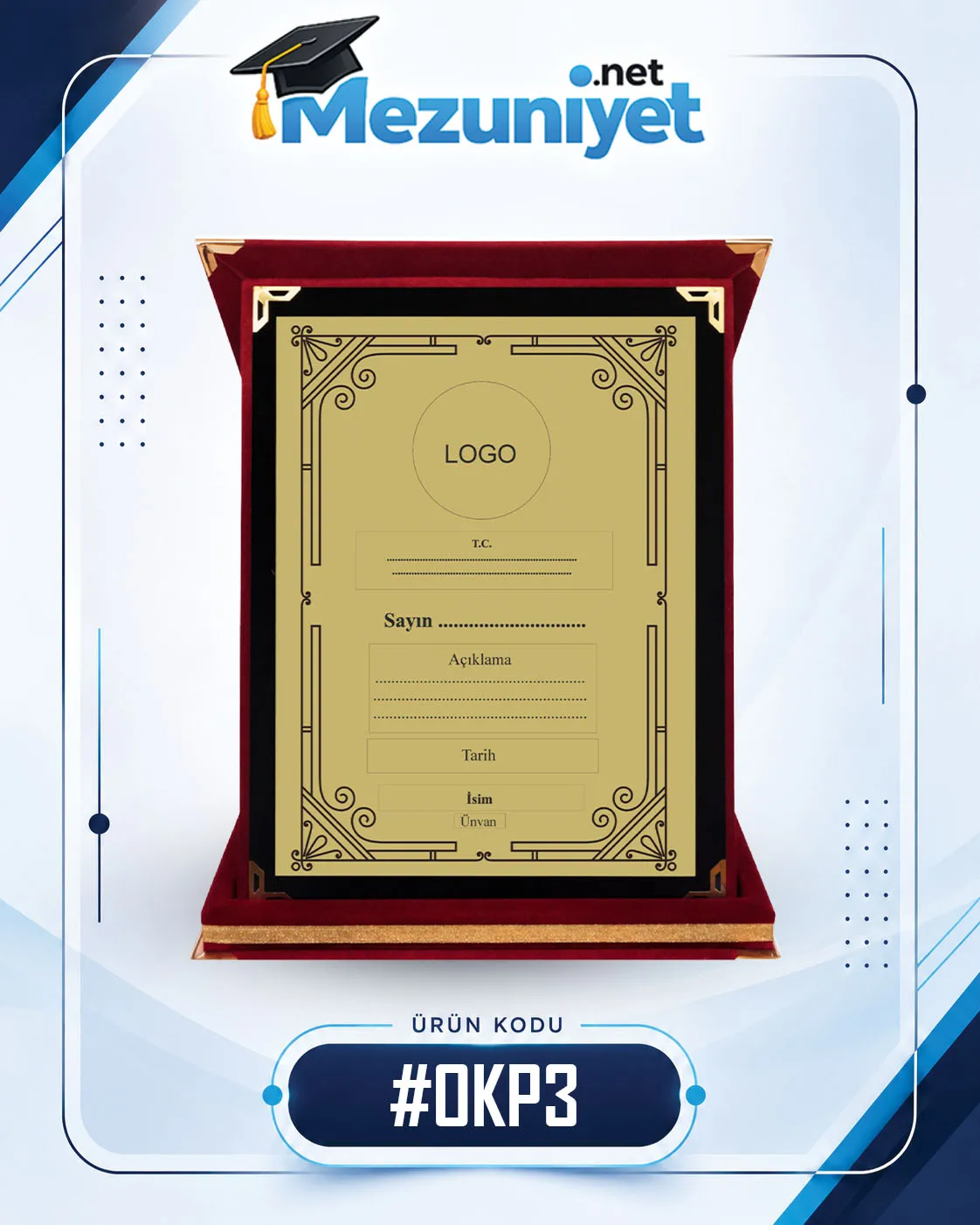 Albüm Plaket - OKP3 - Mezuniyet.Net