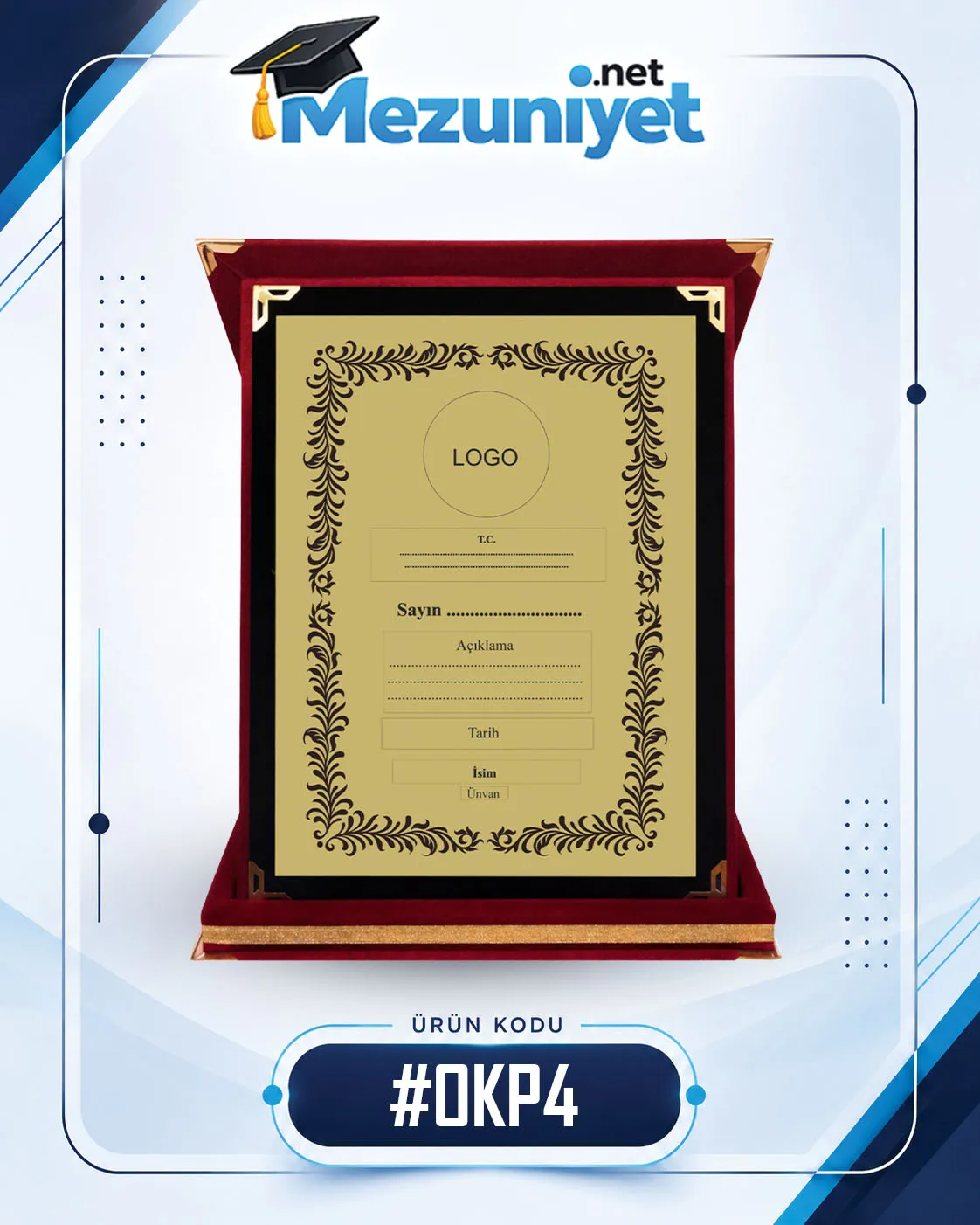 Albüm Plaket - OKP4 - Mezuniyet.Net