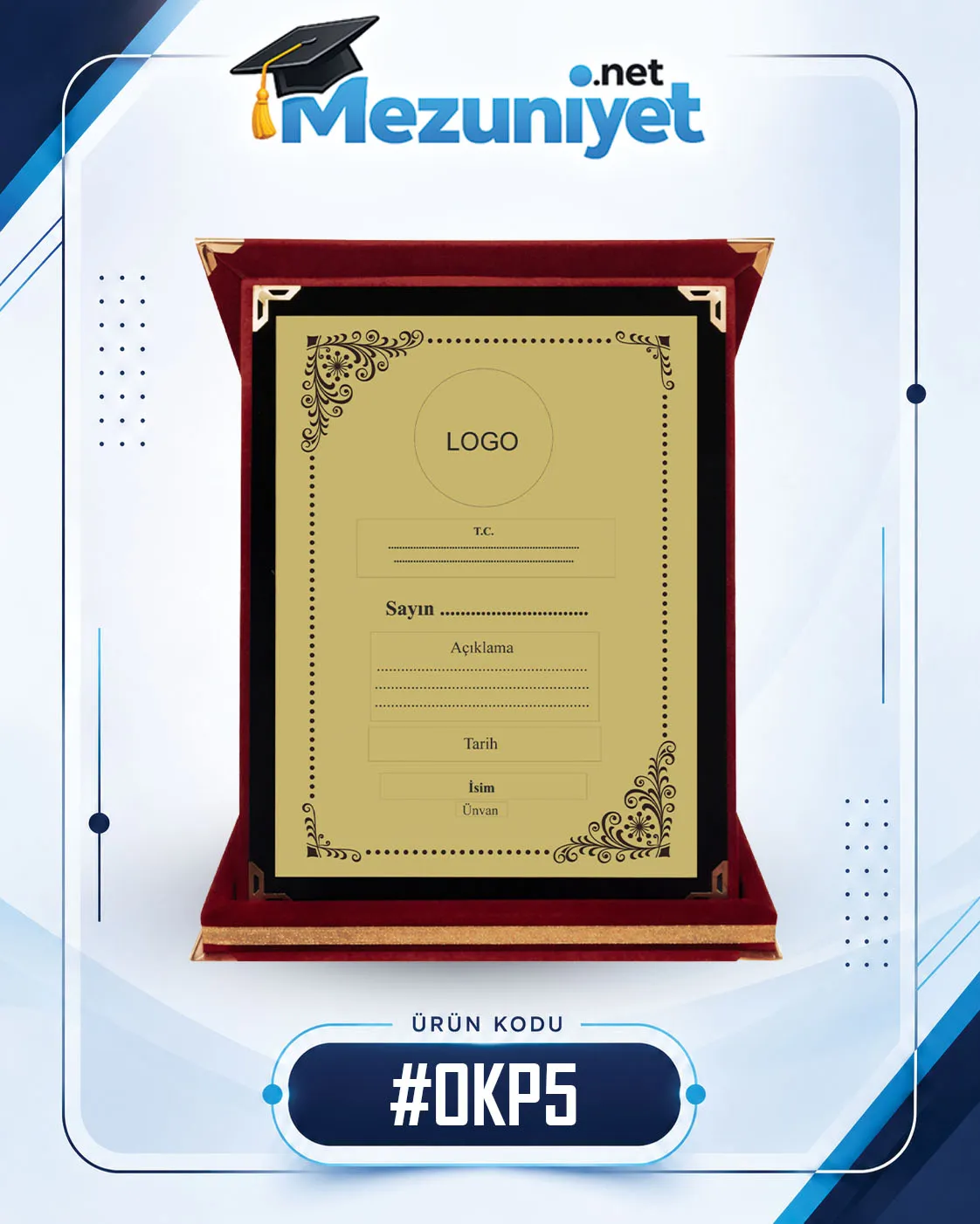 Albüm Plaket - OKP5 - Mezuniyet.Net