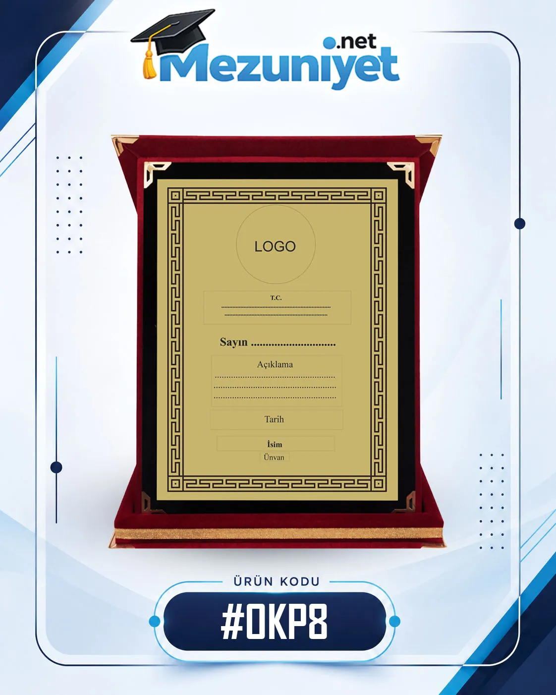 Albüm Plaket - OKP8 - Mezuniyet.Net