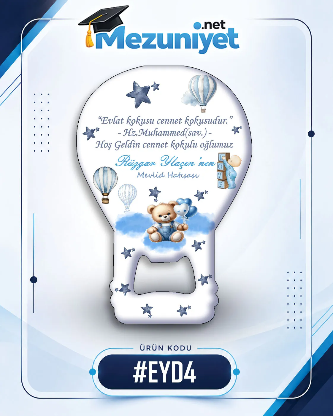 Erkek Yeni Doğan Magnetleri - EYD4 - Mezuniyet.Net